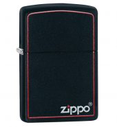 Zippo Classic Black and Red Windproof Petrol Lighter 218ZB