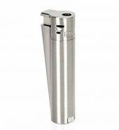 Clipper Metal Gift Brushed Chrome Jet Flame Lighter (Gift Box)