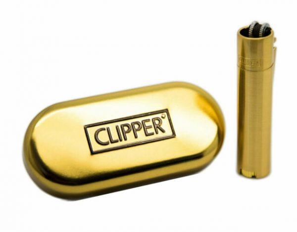Clipper Metal Gift Gold Flint Lighter (Gift Box)