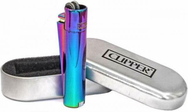 Clipper Metal Gift Icy Colour Flint Lighter (Gift Box)