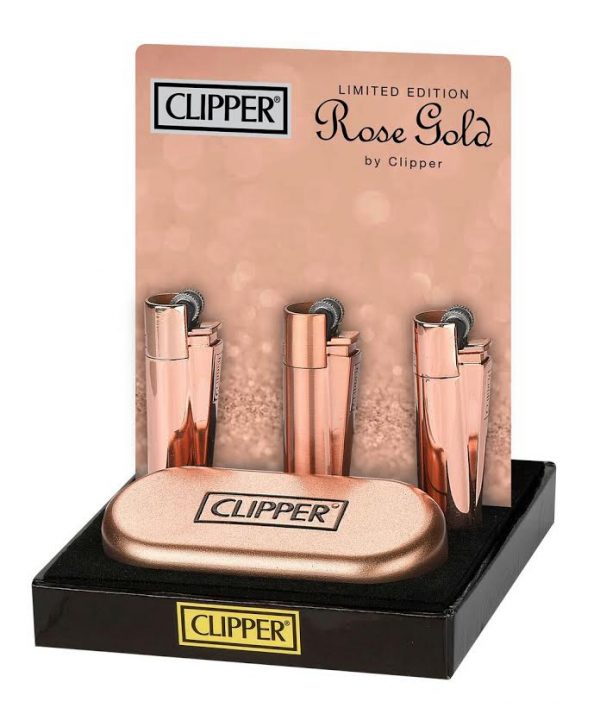 Clipper Metal Gift Rose Gold Flint Lighter (Gift Box)
