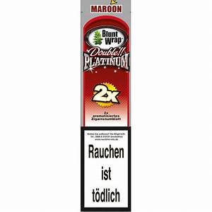Blunt Wrap Double Platinum Maroon - 2 Blunts per Pack
