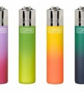 4 x Clipper Gradient Light Colours Refillable Lighters