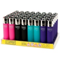 4 x Clipper Soft Touch Refillable Lighters