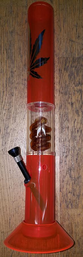 Acrylic  Plastic Bong with filter 42cm Assorted Colours