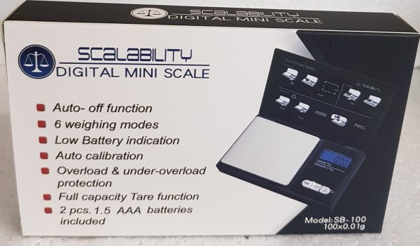 Scalability Digital Pocket Scale 0.01g to 100g Model sb100