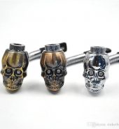Skull Shape Metal Smoking Pipe with led Lights