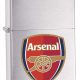 Genuine New Zippo Arsenal FC Brushed Chrome Lighter 200