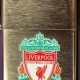 Genuine New Zippo Liverpool FC Brushed Chrome Lighter 200