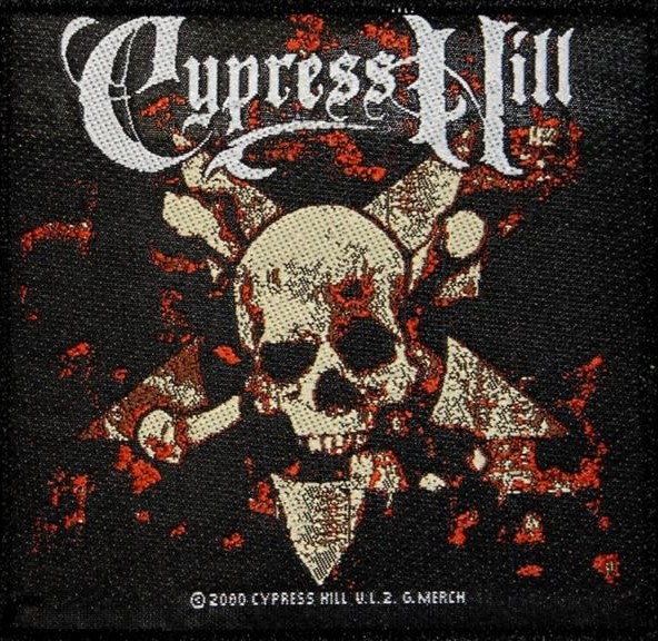 Cypress-Hill'Crossbones'-Embroidered-Patch-Official-Merchandising