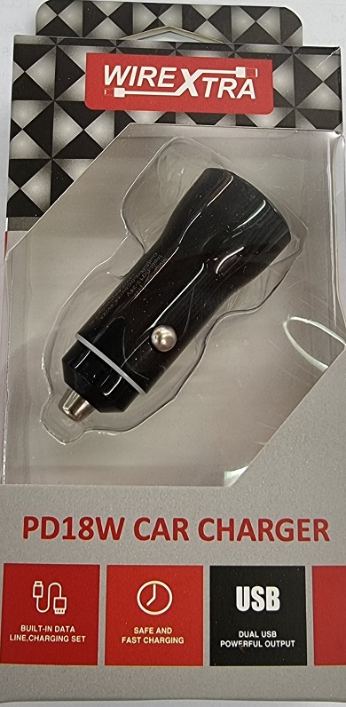 Wirextra-Super-Fast-C-Type-Car-Charger-18W