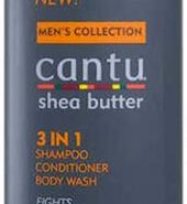 Cantu Mens Collection 3-in-1 Shampoo Conditioner Body Wash, 13.5 oz