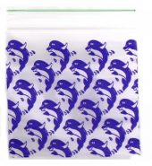 Grip Sealed Bags – Printed Resealable Bags Dolphins 50x50mm