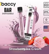 iBACCY Disposable Bar Strawberry Ice Cream 600 puffs 0% Nicotine