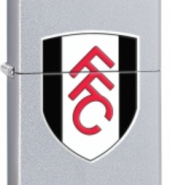 Zippo Classic Satin Chrome Windproof Petrol Lighter Fulham FC 205FFC