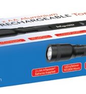Infapower F051 Aluminium Rechargeable Torch Black 2 x AA