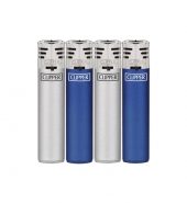 Clipper Classic Electronic Refillable Metallic Blue & Silver Lighters Tray of 40’s – CK2C002UK