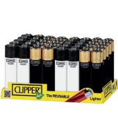 Clipper Classic Black & Gold Lighters Tray of 40’s