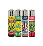 Clipper CP11RH Large Flint Refillable Weed Circles Lighters 40’s- CL3C1038UK