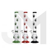 Large Cannabis Leaves Glass Bong – GB-77 16″