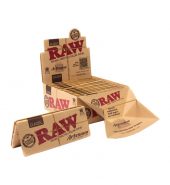 Raw Classic Artesano King Size Slim Rolling Papers, Tray & Tips Box of 15