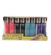Clipper Soft Touch Refillable Lighters Tray of 40’s