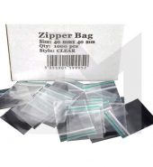 Zipper Branded 40mm x 40mm Clear Bags