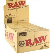 Raw Classic King Size Slim Rolling Papers + Tips Box of 24’s (Connoisseur)