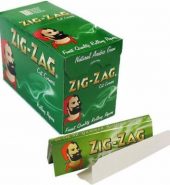 Zig-Zag Green Regular Size Rolling Papers Box of 100’s