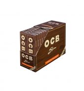 OCB King Size SLIM Virgin Papers + Tips Box of 32’s