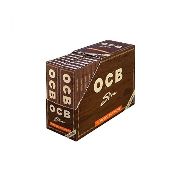 OCB King Size SLIM Virgin Papers + Tips Box of 32's