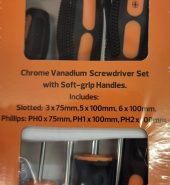 Brackit 6 Piece Screwdriver Set With Soft Grip