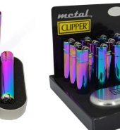 Clipper Metal Rainbow Icy Colour Lighter with Gift Box