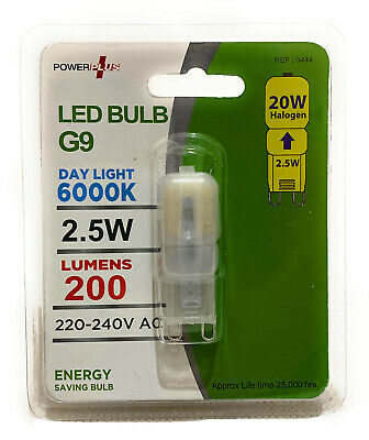 Powerplus G9 LED Lamp Bulbs 2.5w 6K Daylight White Energy Saving