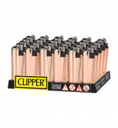 Clipper FCP22RH Classic Micro Rose Gold Shiny Lighters Tray of 30’s