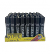 Clipper SPLYFT Black Large Classic Refillable Lighters – Tray of 40’s