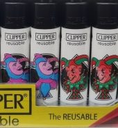 Clipper Assorted POKER JOKER Flint Lighter 40pcs